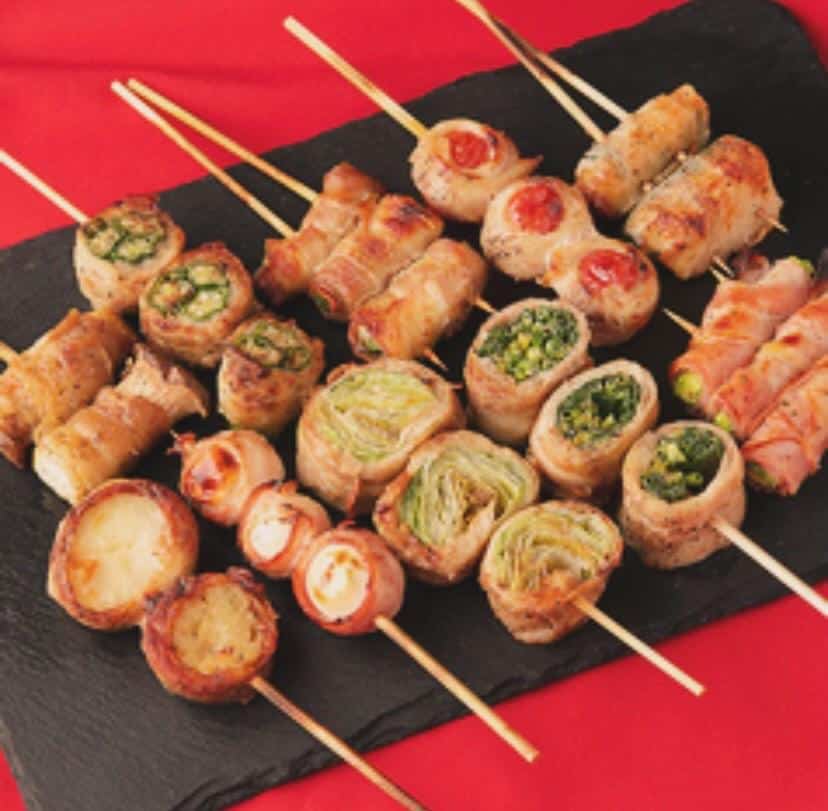 栄でお店をお探しならきばくもんへ！@野菜巻き串/栄/フルーツ酎ハイ/居酒屋/博多野菜巻き串といえばきばくもん